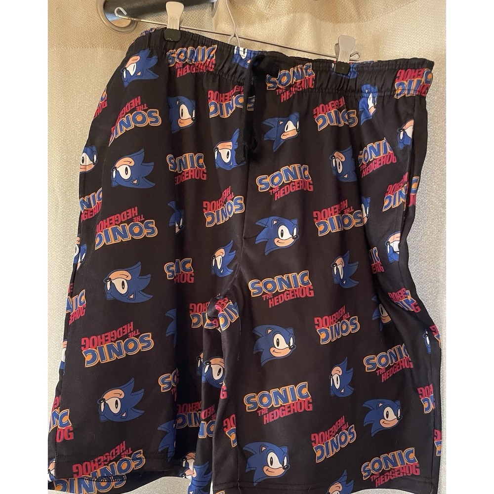 Mens Sonic The Hedgehog Sleep Shorts XL NWOT